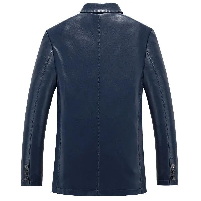 Balkan Mens 3 Button Leather Blazer by Inland Leather Co.