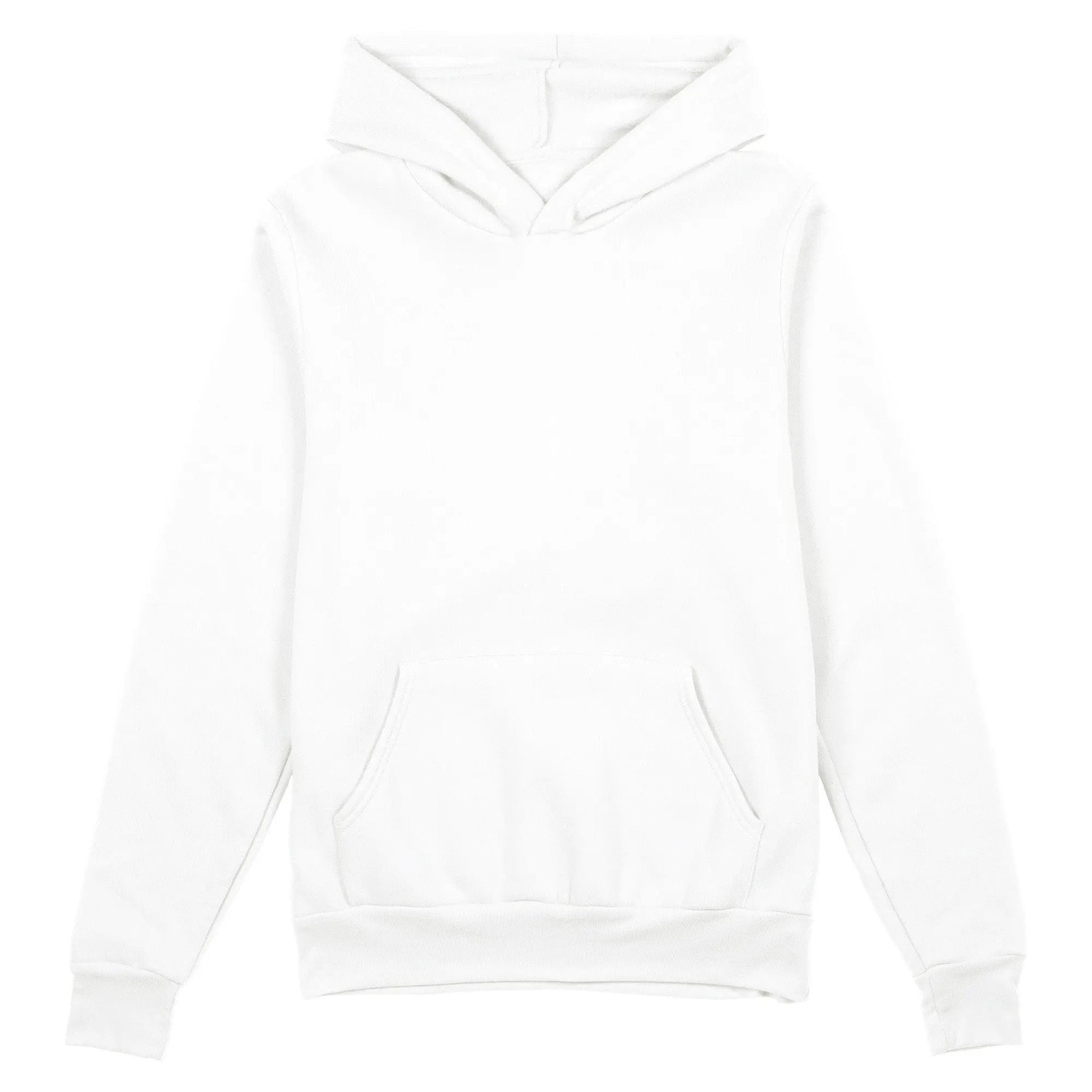 Unisex Plain Hoodie, White by Coloured Blanks