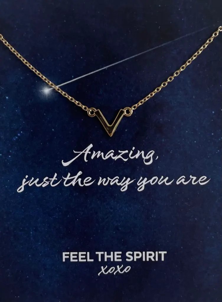 Ketting V Goldplated XN004G by Jwls4u