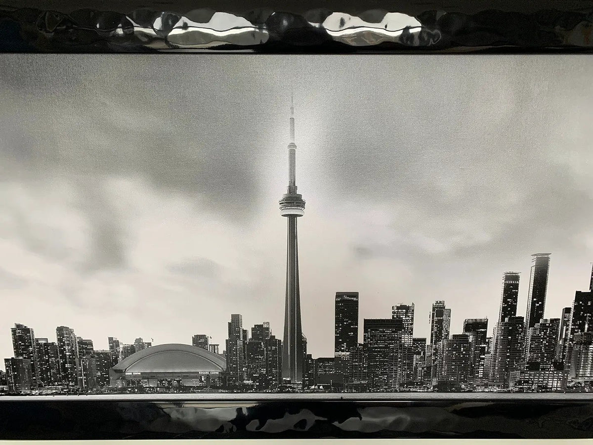 Toronto and CN tower in Black and White- Cities Skyline by Gtaart.ca