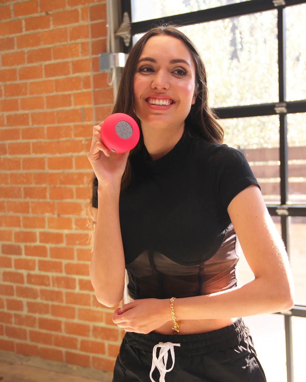 Bluetooth Shower Speaker - Red/Pink by Savoy Active