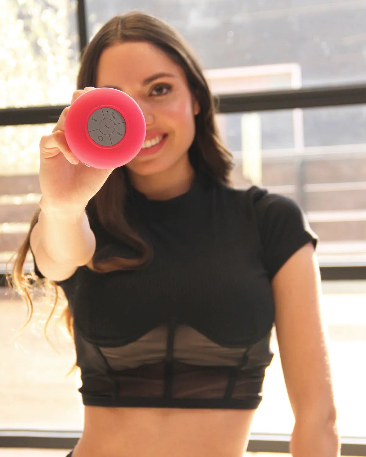Bluetooth Shower Speaker - Red/Pink by Savoy Active