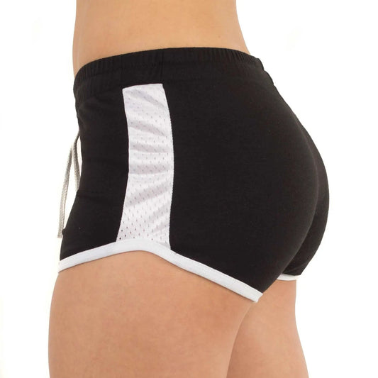 2008 - Women's Contrast Mesh Detail Shorts by POS Wholesale