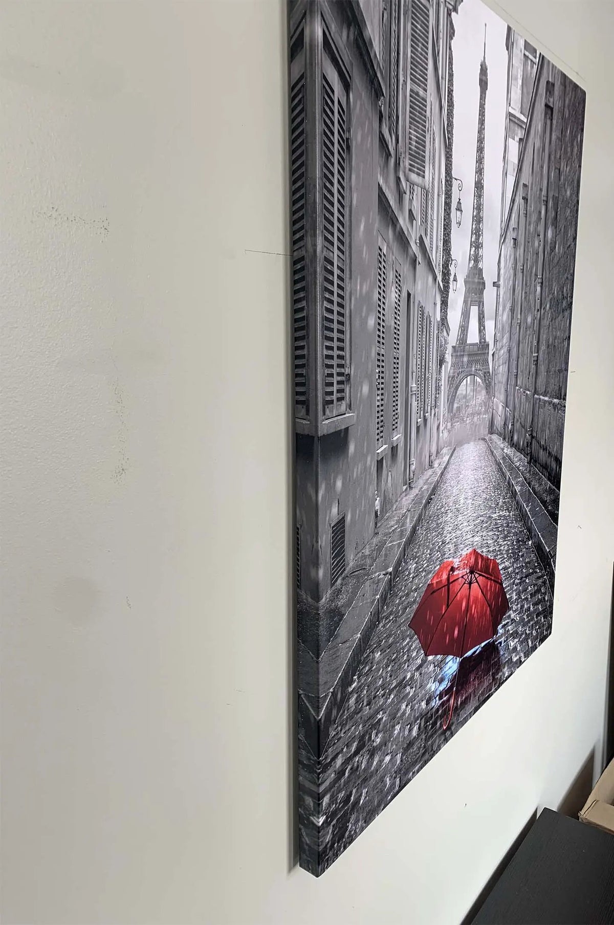 Canvas Wall Art-Red Umbrella Eiffel Tower-Printed Artwork by Gtaart.ca