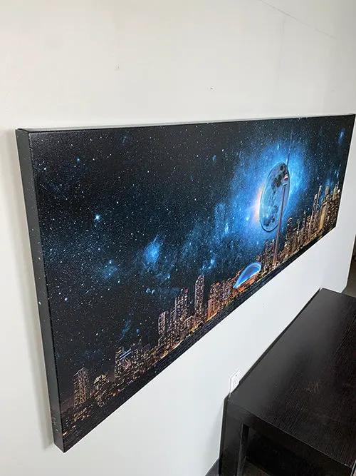 Toronto Skyline Moon-Cities Skyline- Wall art decor by Gtaart.ca