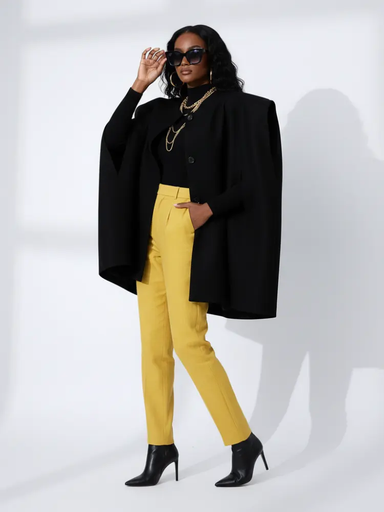 Irregular Woolen Hooded Cape, The Library | Women - BYMANYC ® New York by BYMANYC ® New York