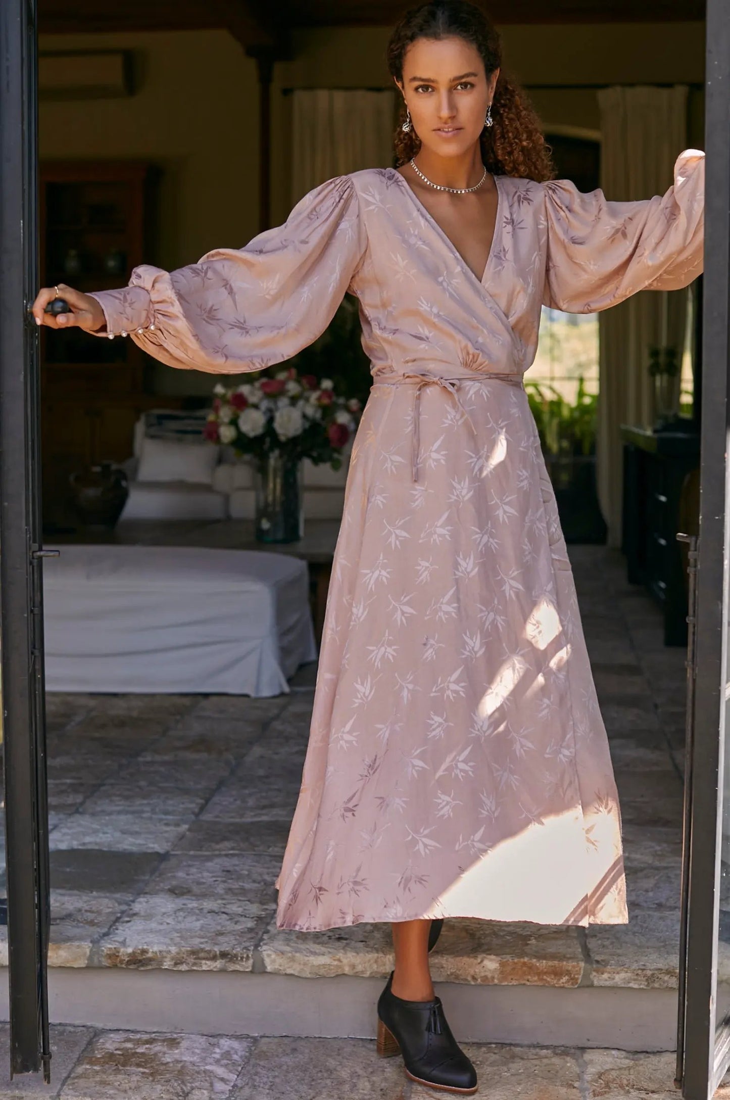Isabella Long Sleeve Wrap Dress (Sale) by Partner Label