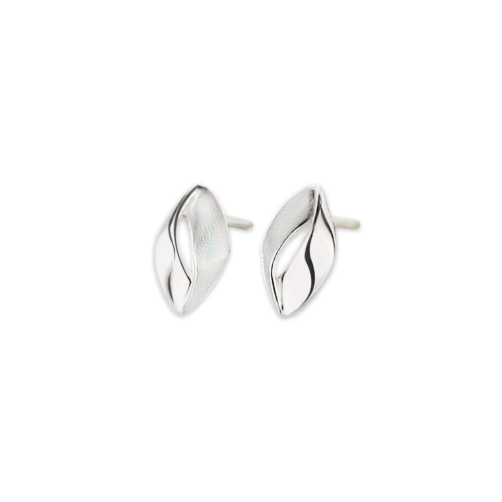 Gala Design Leeve 1cm 925 Silver Earrings For Women Chic Sleek by Jwls4u