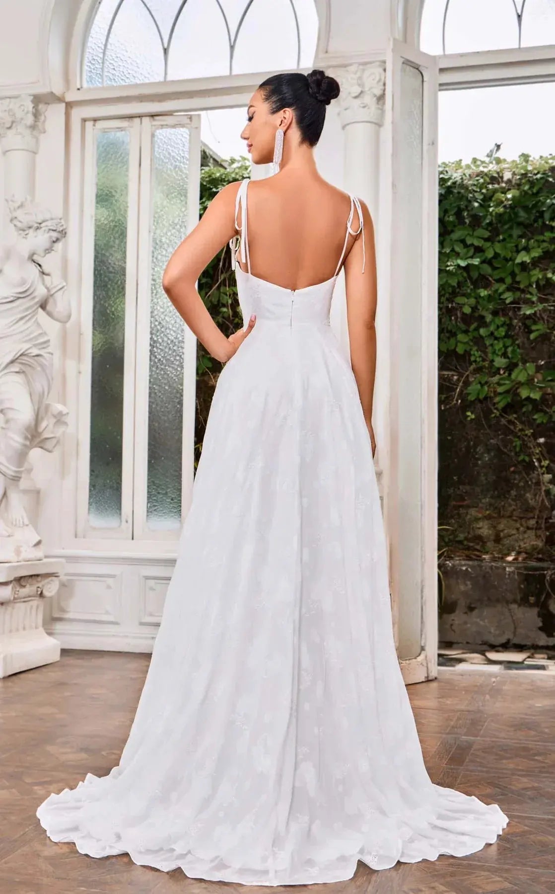 Long Dress Fitted Bodice Floral Print A Line For Daytime Event by Tux-USA