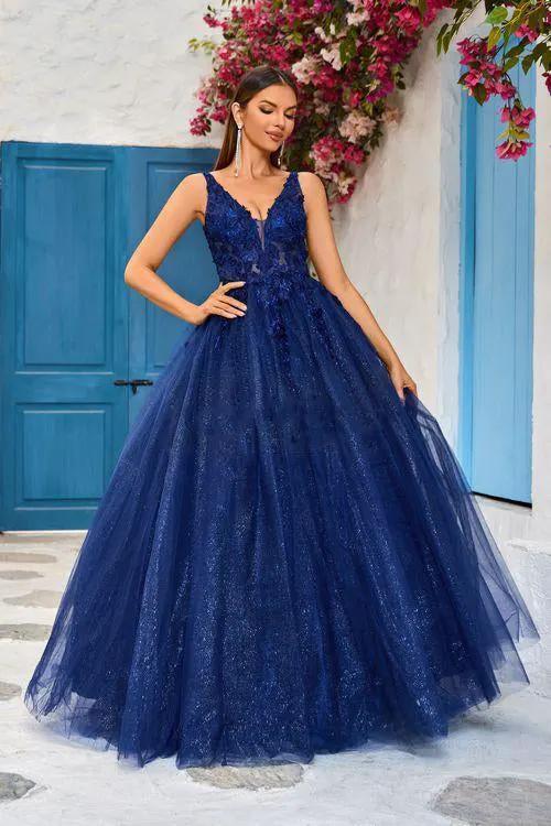 Dress Sweetheart Neckline A Line Style Evening Sage Navy Hot Pink by Tux-USA