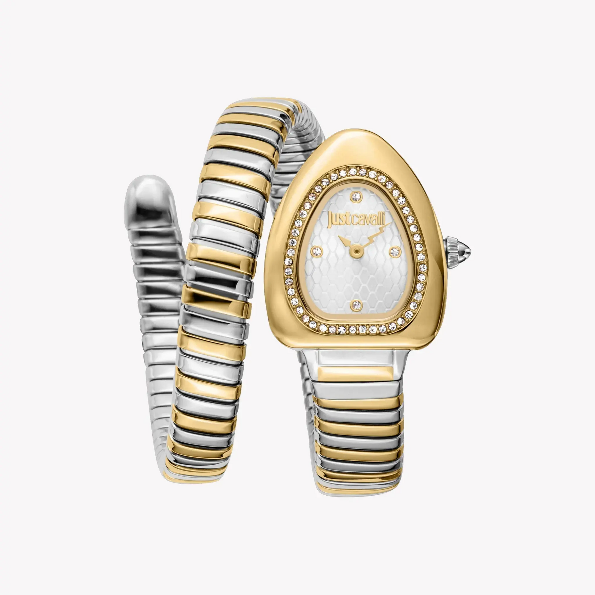 Just Cavalli Women's Two Tone Silver & Gold Watch, Silver Dial | Jc1l249m0055 by JUST CAVALLI