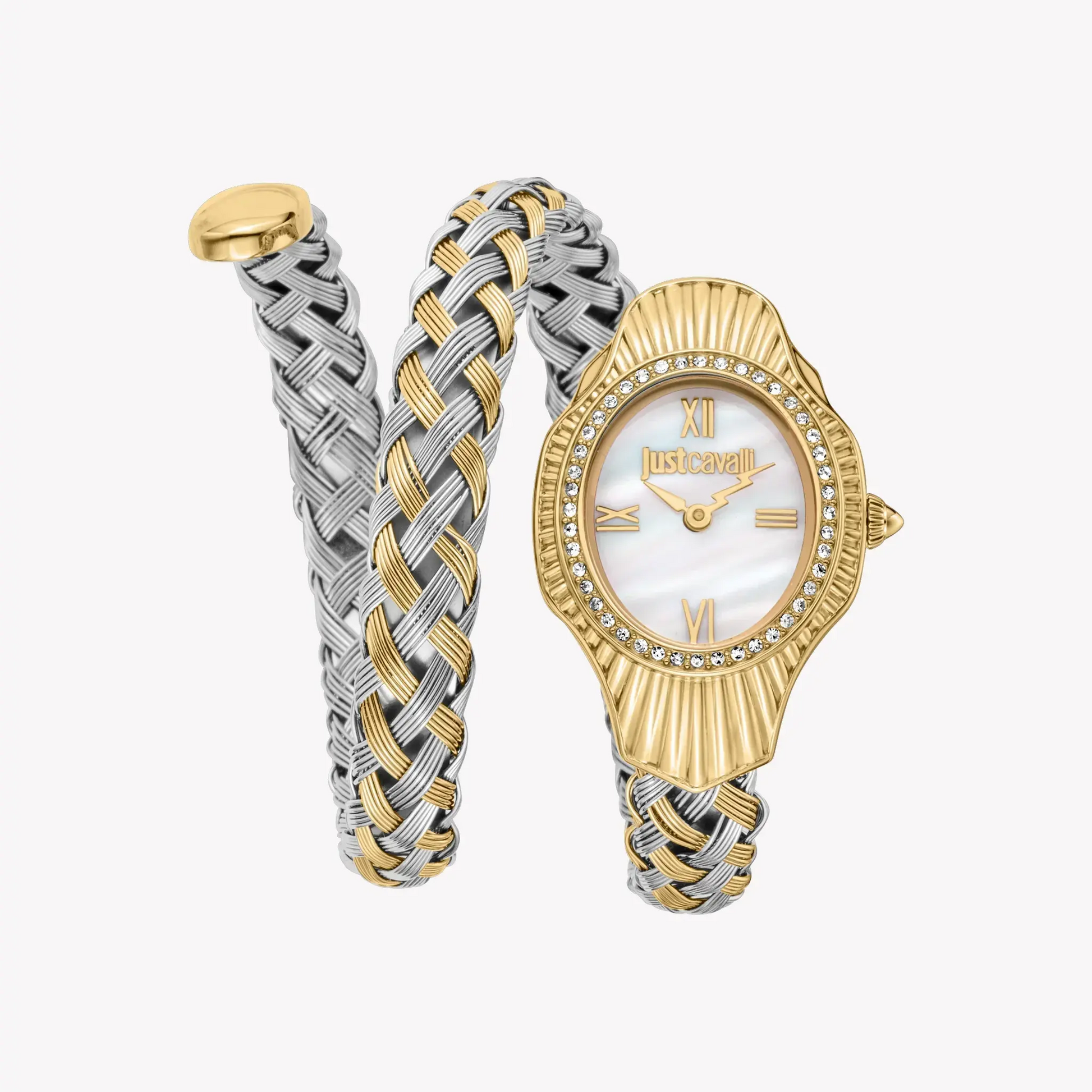 Just Cavalli Women's Gold Stainless Steel Watch, White Dial | Jc1l305m0055 by JUST CAVALLI