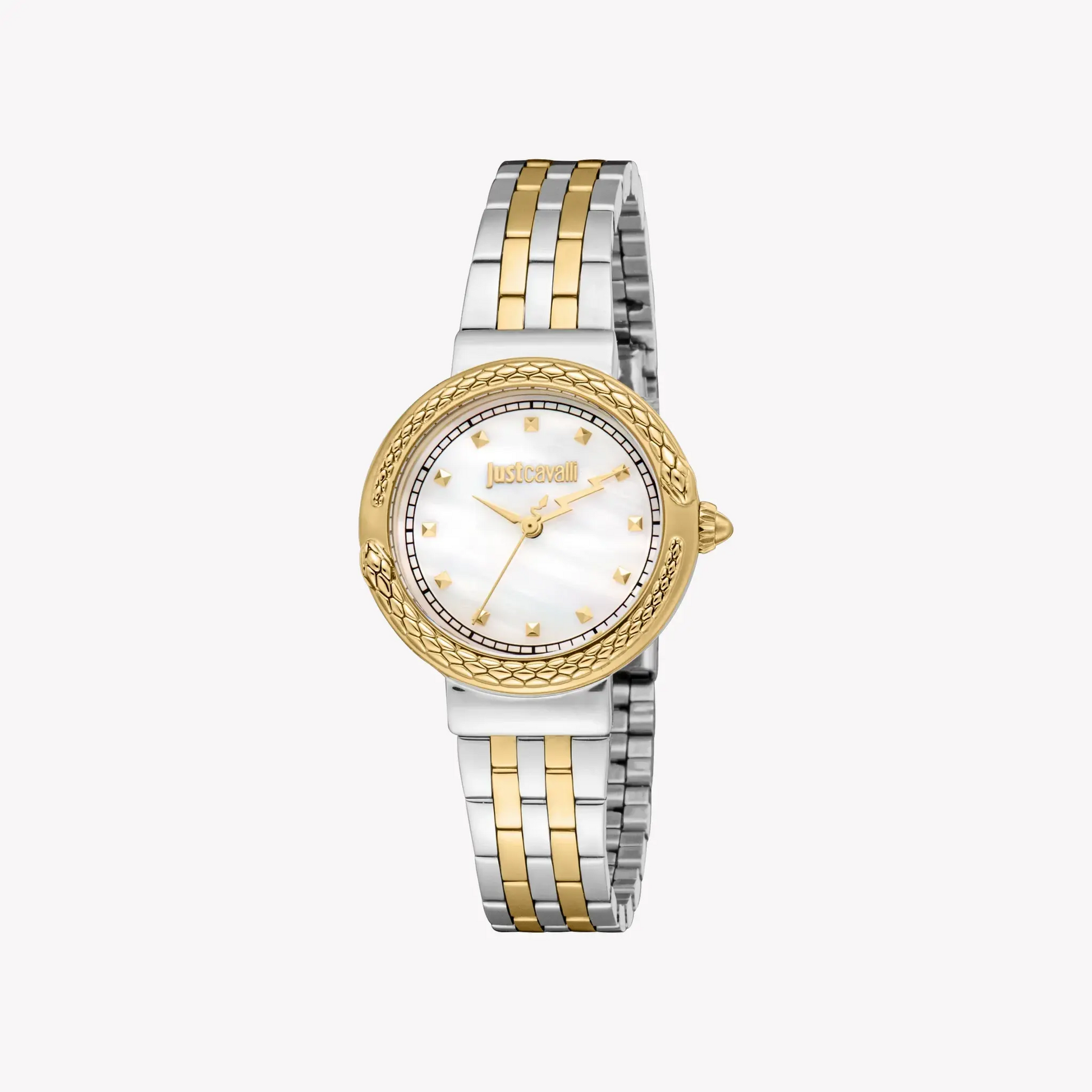 Just Cavalli Women's Two Tone Silver & Gold Watch, Mother Of Pearl Dial | Jc1l311m0055 by JUST CAVALLI