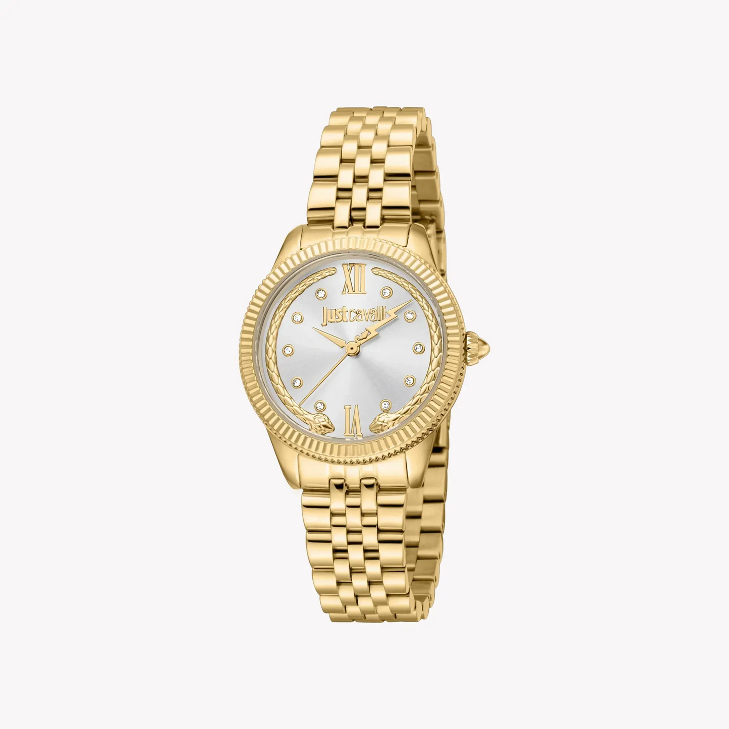 Just Cavalli Women's Gold Alloy Steel Watch, Silver Dial | Jc1l315m0055 by JUST CAVALLI