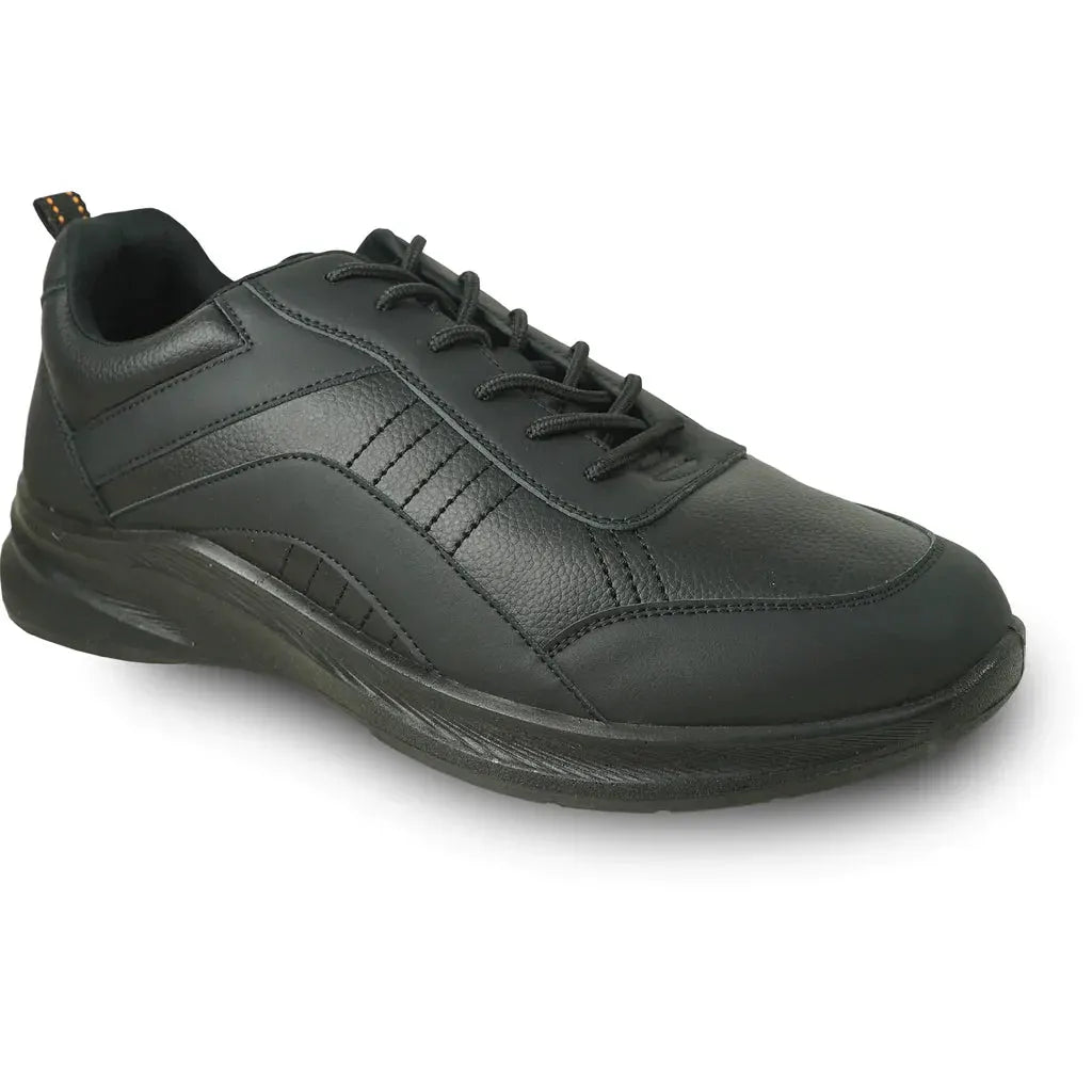 VANGELO Men Slip Resistant Shoe JIMMY-4 Black by Tux-USA