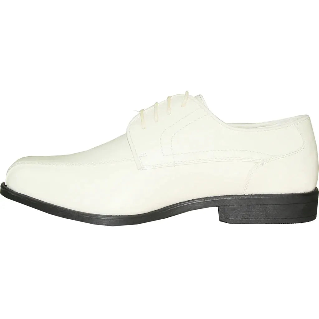JEAN YVES Men Dress Shoe JY02 Oxford Formal Tuxedo for Prom & Wedding Shoe Ivory Patent by Tux-USA