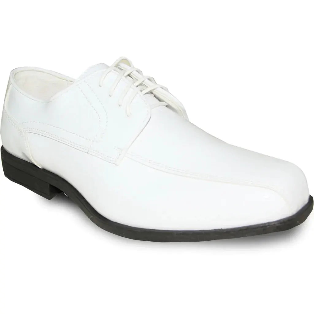 JEAN YVES Men Dress Shoe JY02 Oxford Formal Tuxedo for Prom & Wedding Shoe White Patent by Tux-USA