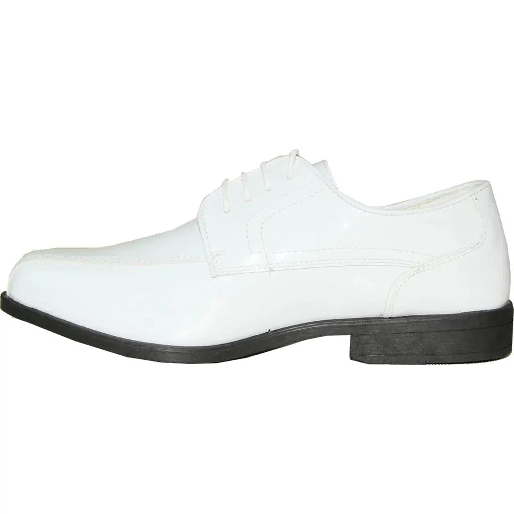 JEAN YVES Men Dress Shoe JY02 Oxford Formal Tuxedo for Prom & Wedding Shoe White Patent by Tux-USA