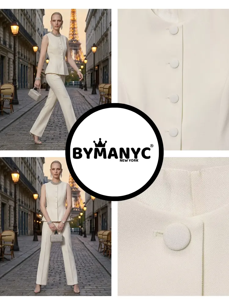 Jacket & Pants Set Women's TROCADÉRO GOLD New Collection PARIS LE MARAIS BYMANYC ® New York by BYMANYC ® New York