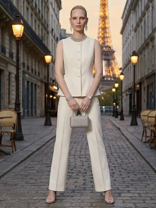 Jacket & Pants Set Women's TROCADÉRO GOLD New Collection PARIS LE MARAIS BYMANYC ® New York by BYMANYC ® New York