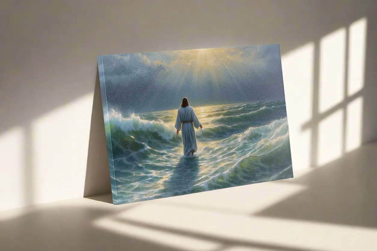 Jesus walks on water-Christ Wall art by GTA ART