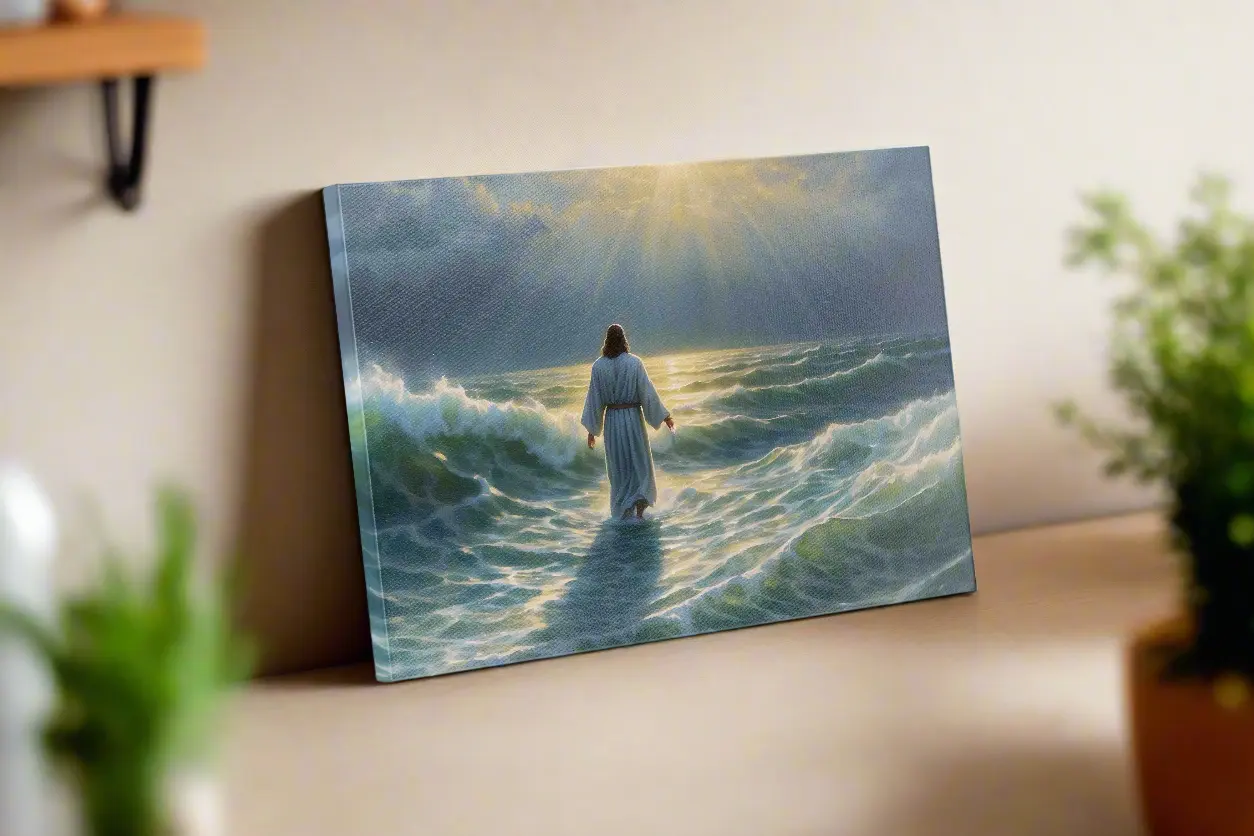 Jesus walks on water-Christ Wall art by GTA ART