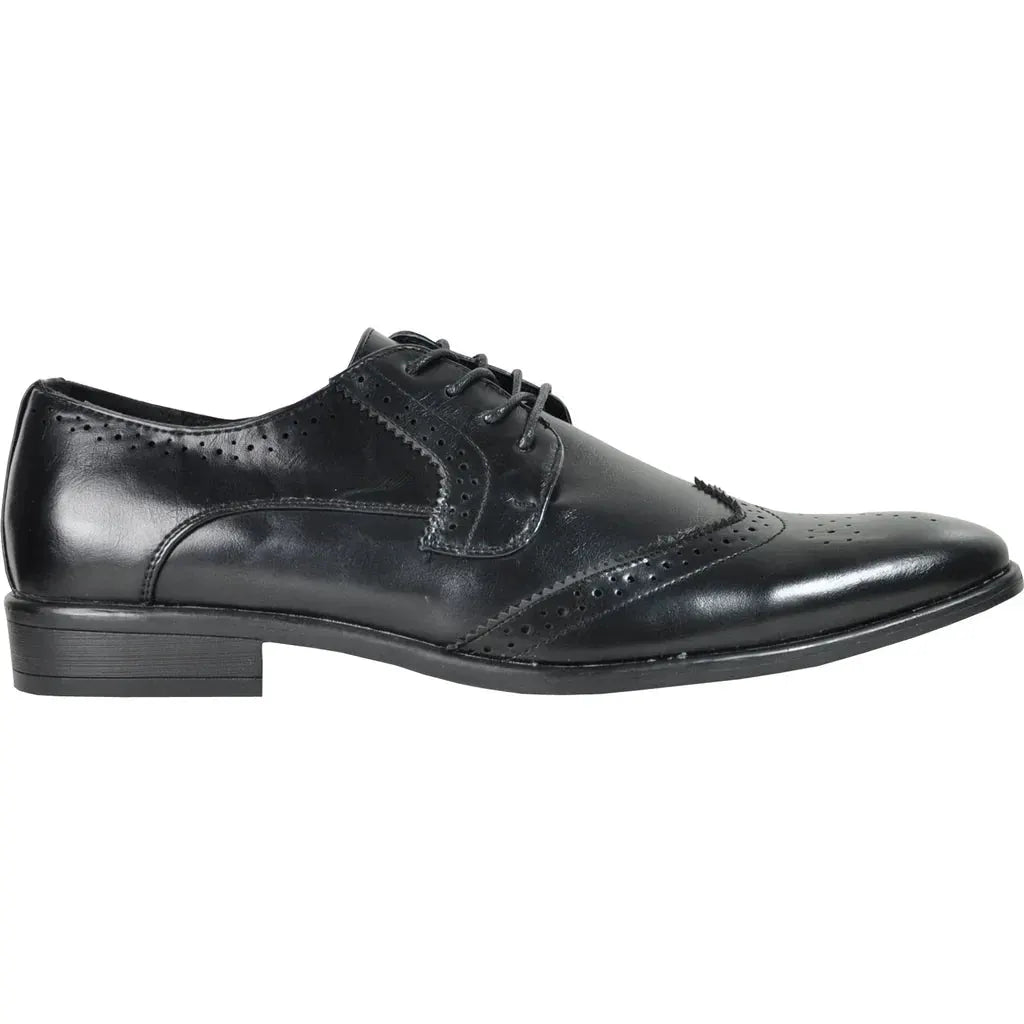 BRAVO Men Dress Shoe KING-2 Wingtip Oxford Shoe by Tux-USA