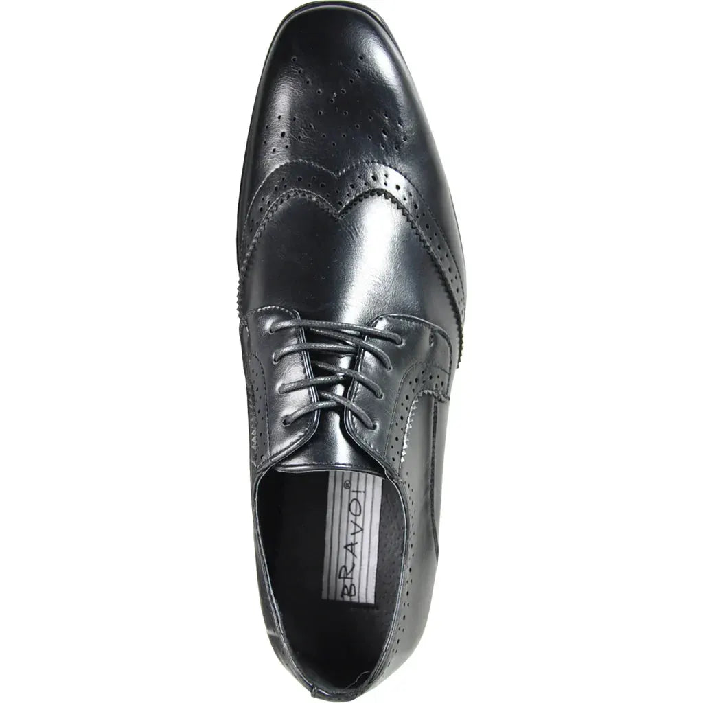 BRAVO Men Dress Shoe KING-2 Wingtip Oxford Shoe by Tux-USA