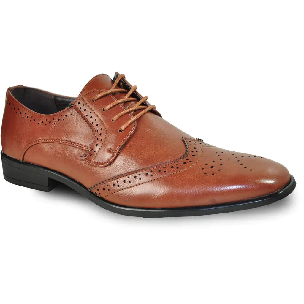 BRAVO Men Dress Shoe KING-2 Wingtip Oxford Shoe by Tux-USA