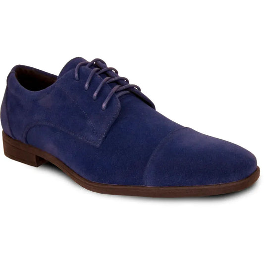 VANGELO Men Dress Shoe KING-4 Oxford Formal Tuxedo for Prom and Wedding Royal Blue by Tux-USA