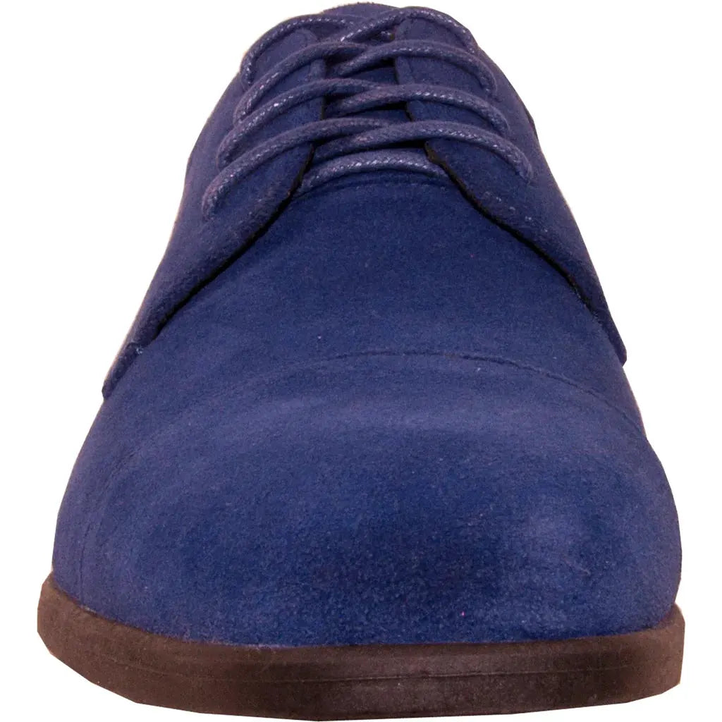 VANGELO Men Dress Shoe KING-4 Oxford Formal Tuxedo for Prom and Wedding Royal Blue by Tux-USA
