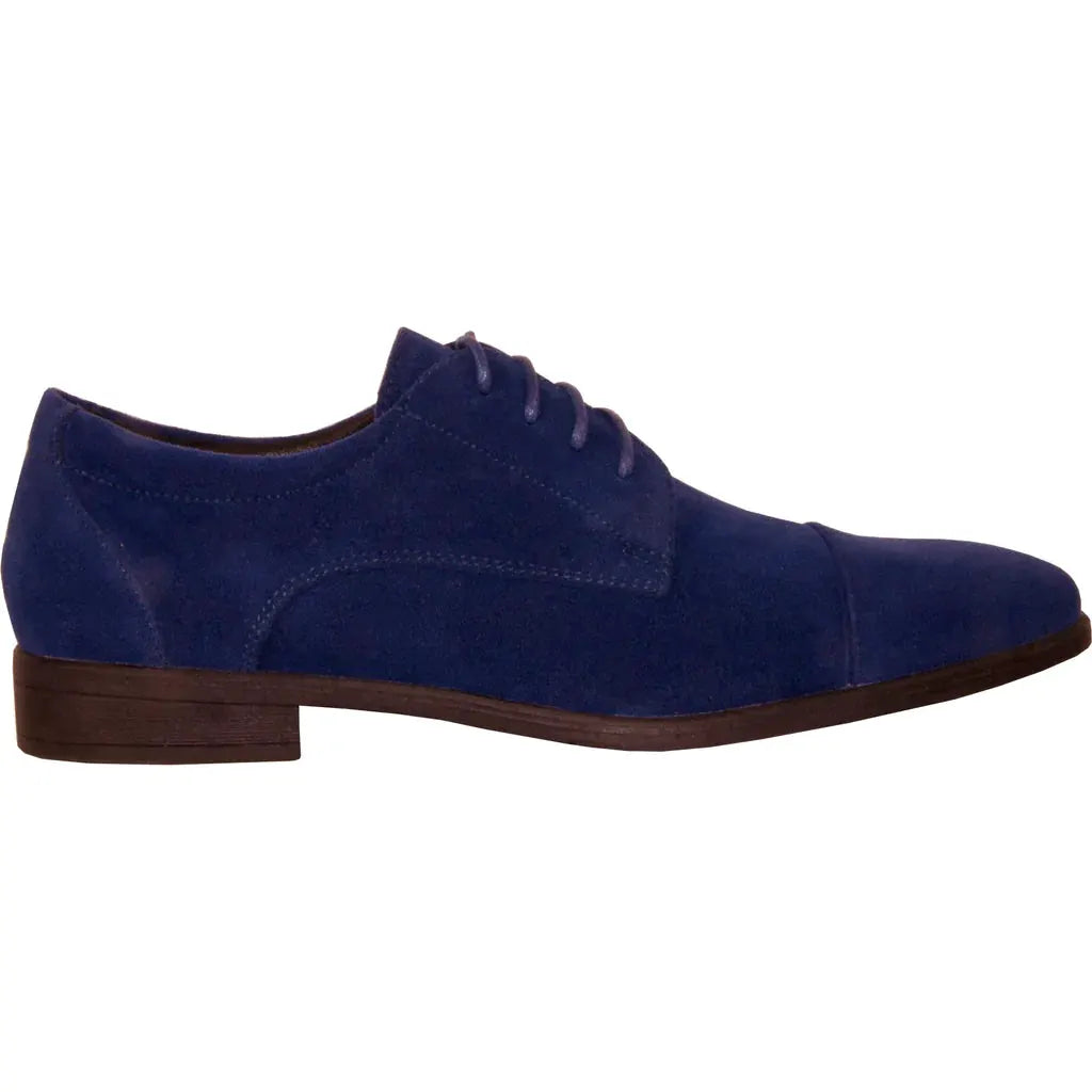 VANGELO Men Dress Shoe KING-4 Oxford Formal Tuxedo for Prom and Wedding Royal Blue by Tux-USA