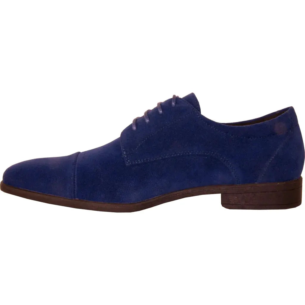 VANGELO Men Dress Shoe KING-4 Oxford Formal Tuxedo for Prom and Wedding Royal Blue by Tux-USA