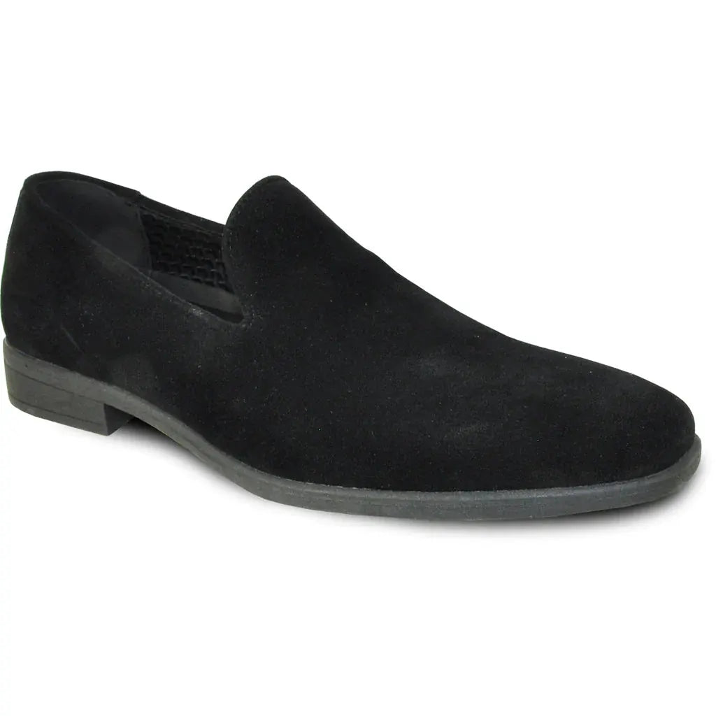 Tuxedo Shoes Slip-On Black Suede Formal Dress Shoes for Evening Wear by Tux-USA