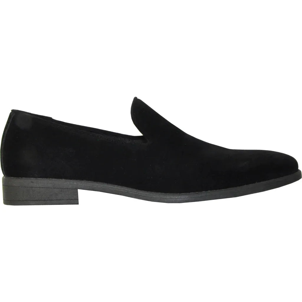 Tuxedo Shoes Slip-On Black Suede Formal Dress Shoes for Evening Wear by Tux-USA