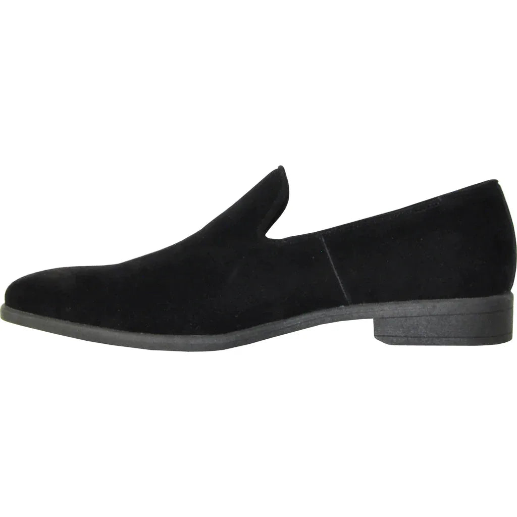 Tuxedo Shoes Slip-On Black Suede Formal Dress Shoes for Evening Wear by Tux-USA