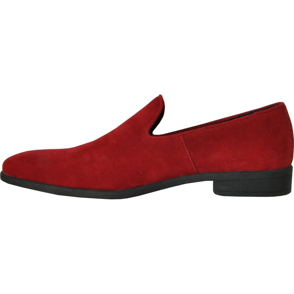 "Chelsea" Red Suede Tuxedo Shoes by Tux-USA