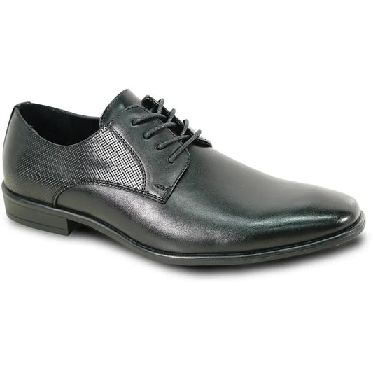 BRAVO Men Dress Shoe KING-7 Oxford Shoe BLACK - Medium and Wide Width by Tux-USA