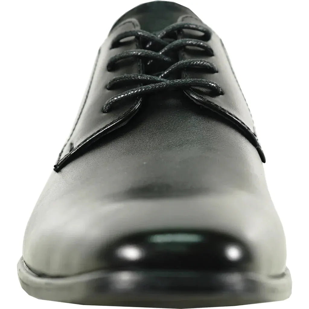 BRAVO Men Dress Shoe KING-7 Oxford Shoe BLACK - Medium and Wide Width by Tux-USA