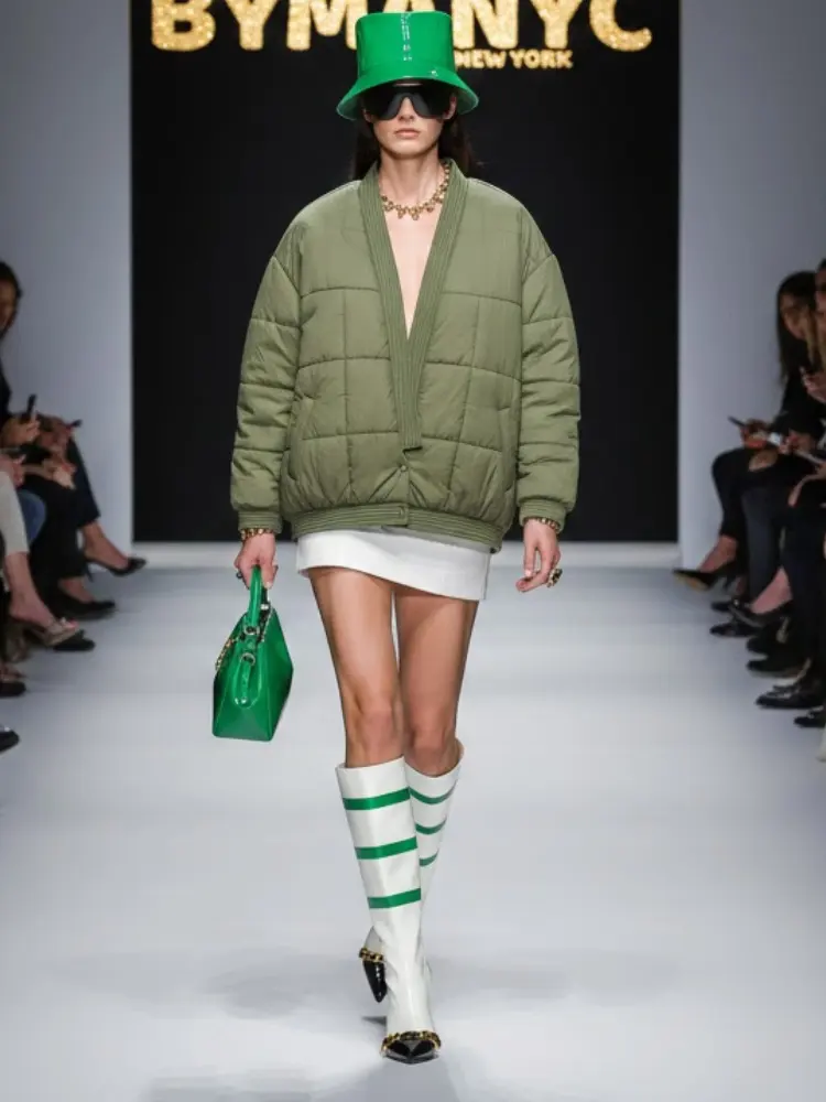 Kaki Zen Puffer Bomber • SOHO New Collection BYMANYC ® New York by BYMANYC ® New York