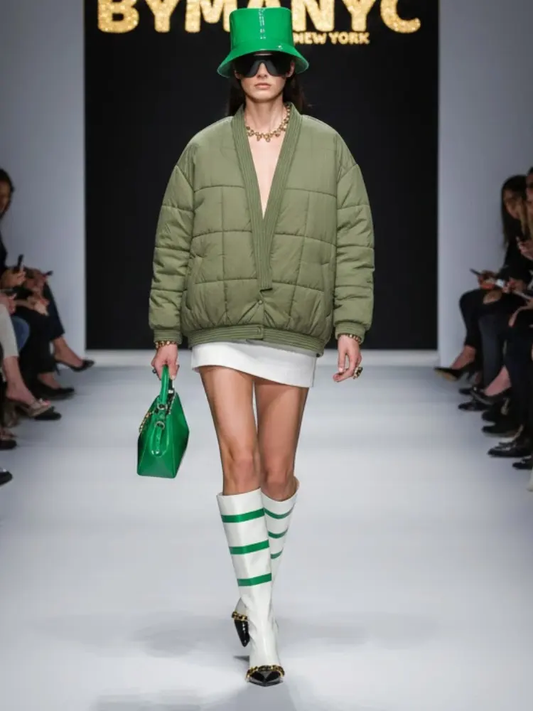 Kaki Zen Puffer Bomber • SOHO New Collection BYMANYC ® New York by BYMANYC ® New York