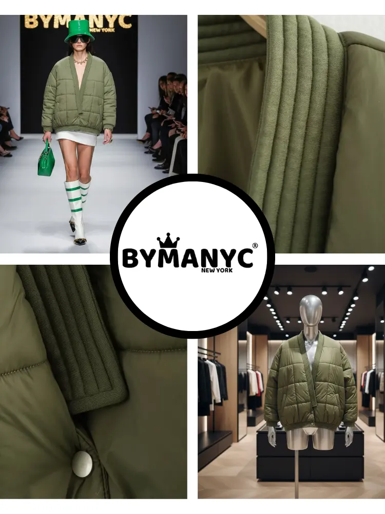 Kaki Zen Puffer Bomber • SOHO New Collection BYMANYC ® New York by BYMANYC ® New York
