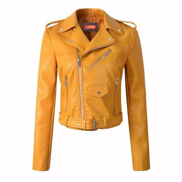 Katherine Women's Motorcycle Genuine Leather Jacket by Inland Leather Co
