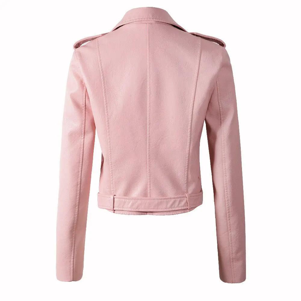 Katherine Women's Motorcycle Genuine Leather Jacket by Inland Leather Co