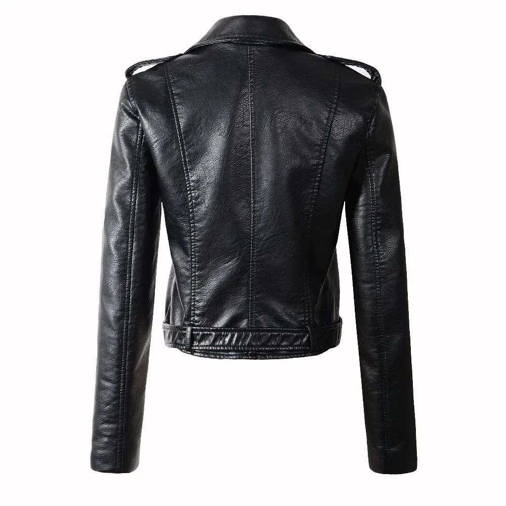 Katherine Women's Motorcycle Genuine Leather Jacket by Inland Leather Co