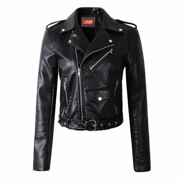 Katherine Women's Motorcycle Genuine Leather Jacket by Inland Leather Co