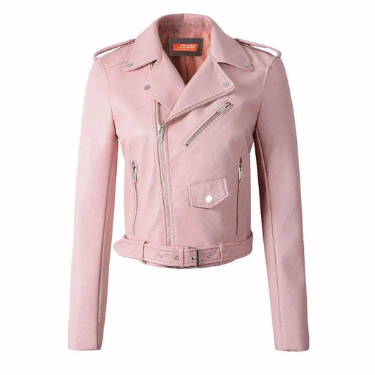 Katherine Women's Motorcycle Genuine Leather Jacket by Inland Leather Co