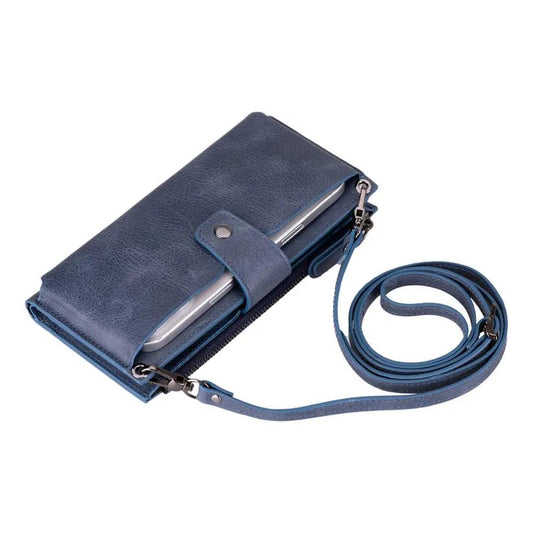 Kaycee Leather Women's Cell Phone Wallet with Strap by TORONATA