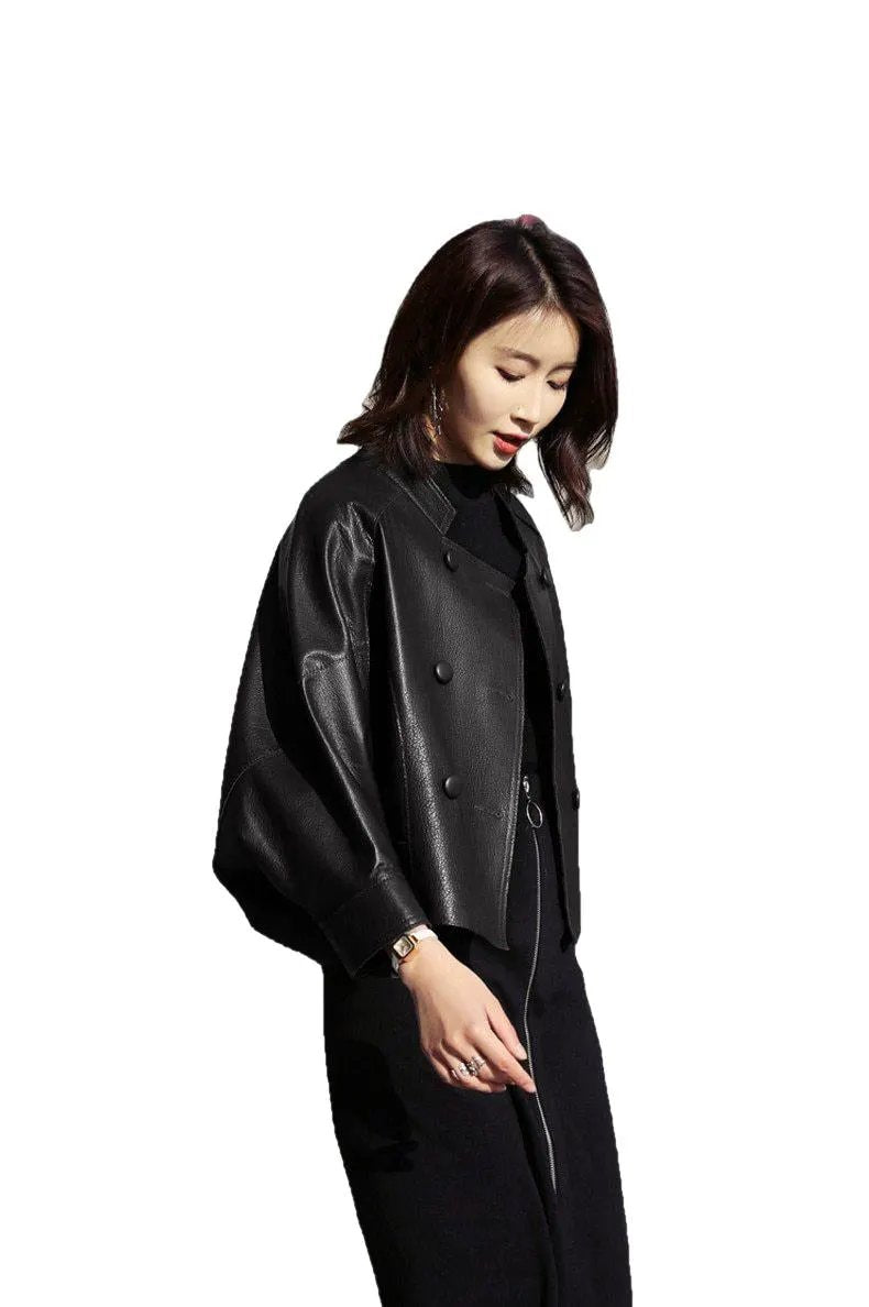 Kitana Poncho Leather Jacket by Inland Leather Co.