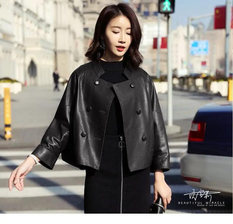 Kitana Poncho Leather Jacket by Inland Leather Co.